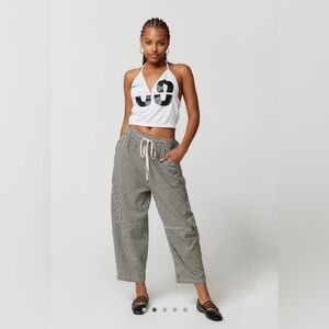 UO Jay Gingham Wide-Leg Pant